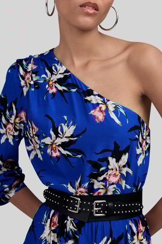 Robe asymétrique - Bleu cobalt - IKKS