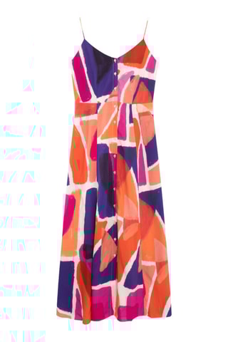 Robe chemise - Orange et violet - One Step