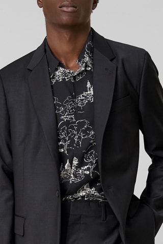 Veste de costume en laine - Noir