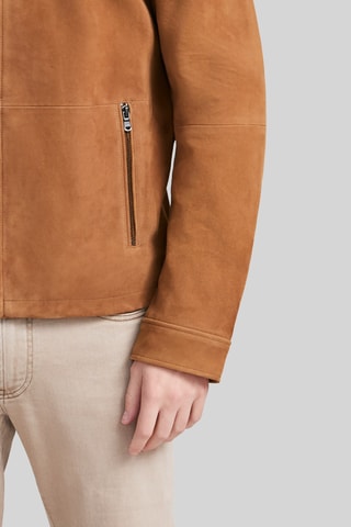 Blouson en cuir - Marron - IKKS
