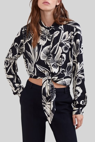 Camisa atada - Preto - IKKS