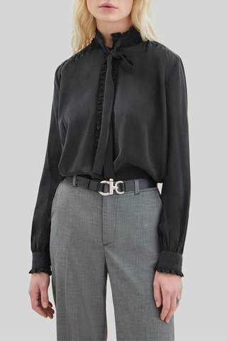 Camicia in seta - Nero - IKKS