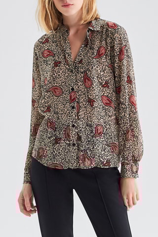 Camisa - Bege e preto