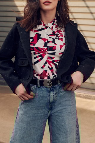 Camisa regular - Fúcsia