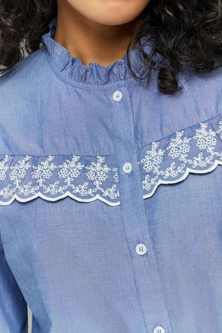 Camisa regular - Azul-claro