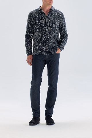 Camisa regular - Azul-marinho