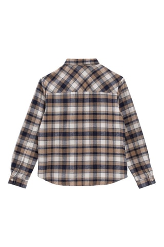 Camisa com capuz - Azul-marinho e castanho