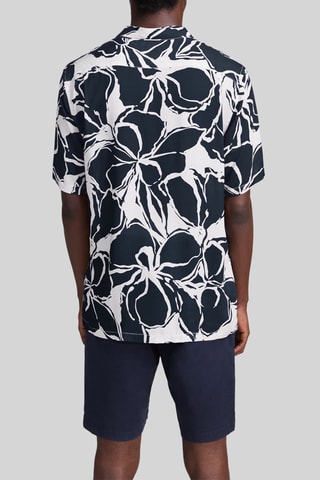 Chemise regular - Bleu foncé et blanc - IKKS