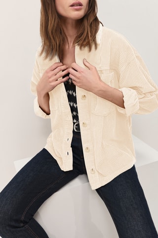 Sobrecamisa em veludo - Marfim - One Step