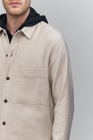 Surchemise en laine - Beige - IKKS
