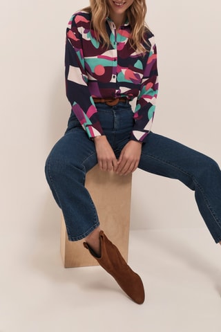 Camisa - Turquesa e bordô - One Step