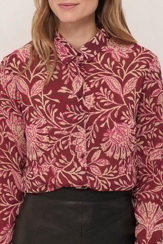 Camisa - Vermelho-tijolo e fúcsia