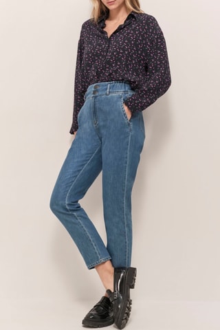 Camisa - Azul-noite e violeta