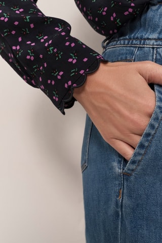 Camisa - Azul-noite e violeta