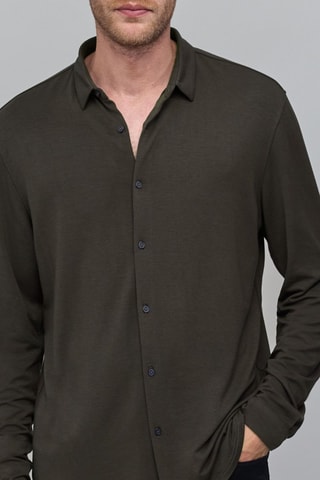 Chemise regular - Vert foncé