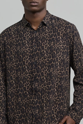 Camisa slim - Castanho