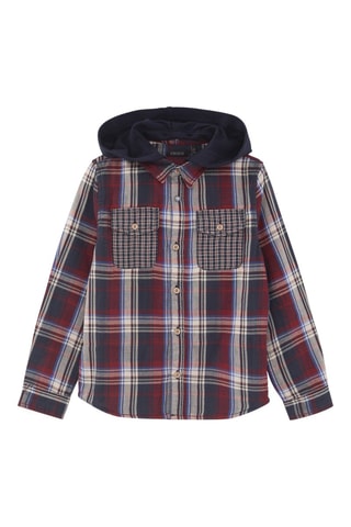 Camisa com capuz - Bordô e cru - IKKS Júnior