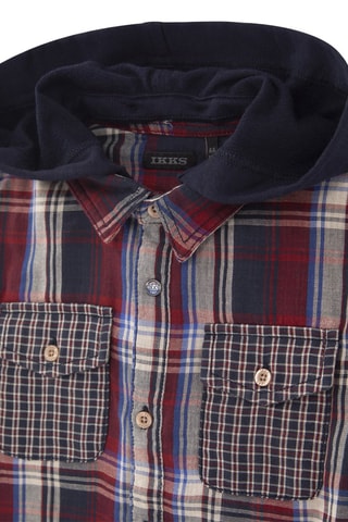 Camisa com capuz - Bordô e cru - IKKS Júnior