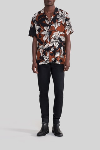 Chemise regular - Noir et marron - IKKS