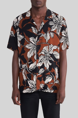 Chemise regular - Noir et marron - IKKS