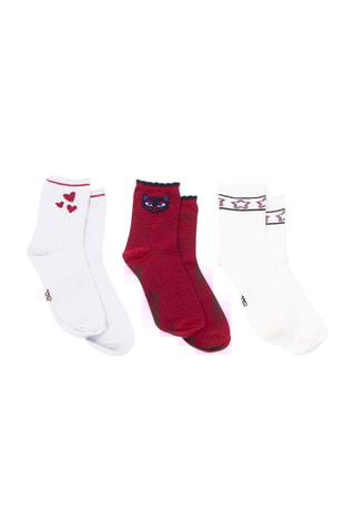 3 paires de chaussettes - Blanc - IKKS