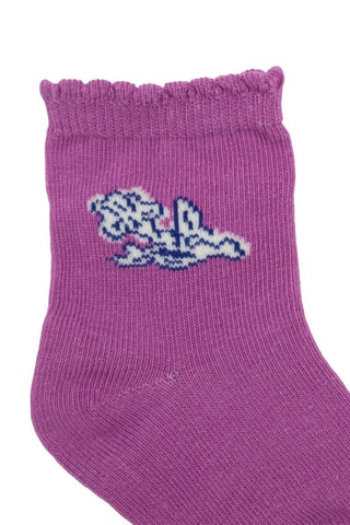 3 paires de chaussettes - Écru et mauve - IKKS