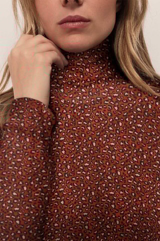 T-shirt - Vermelho-tijolo e castanho