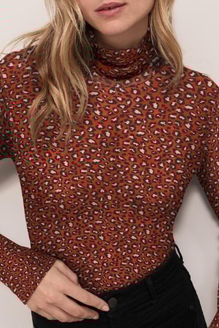 T-shirt - Vermelho-tijolo e castanho