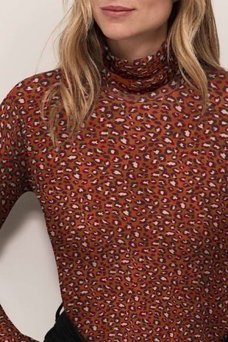 T-shirt - Vermelho-tijolo e castanho