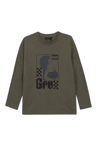 T-shirt em algodão biológico Gru Os Minions - Caqui