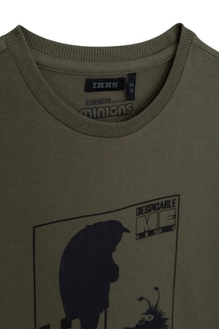 T-shirt em algodão biológico Gru Os Minions - Caqui