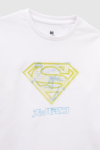 T-shirt Super Homem A Liga da Justiça DC Comics - Esbranquiçado - IKKS Junior