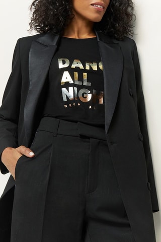 T-shirt em lã - Preto - One Step