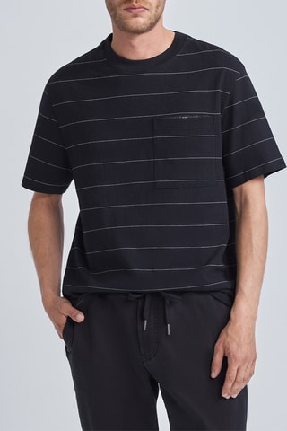 T-shirt em algodão biológico - Preto - IKKS