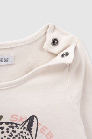 T-shirt em algodão biológico - Cru - IKKS Junior