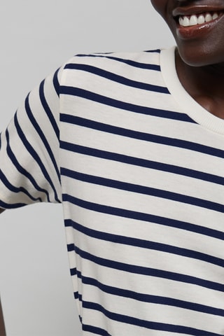 T-shirt - Branco e azul-marinho - IKKS