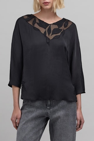 Blusa oversize - Preto - IKKS