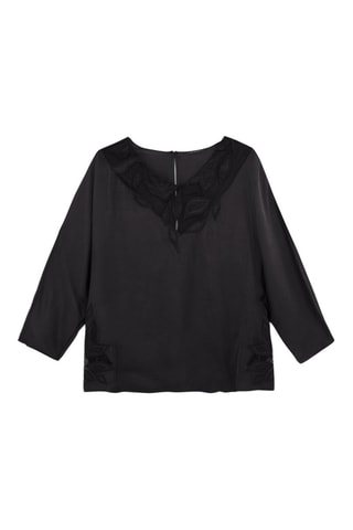 Blusa oversize - Preto - IKKS