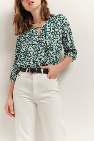 Blouse - Écru et vert - One Step