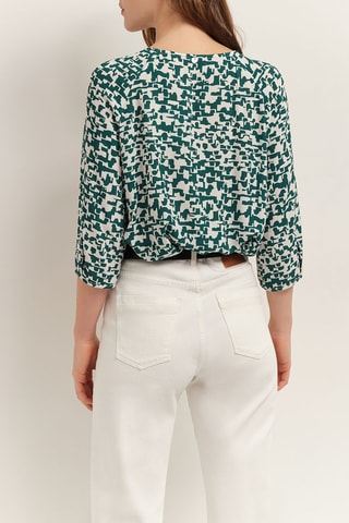 Blouse - Écru et vert - One Step