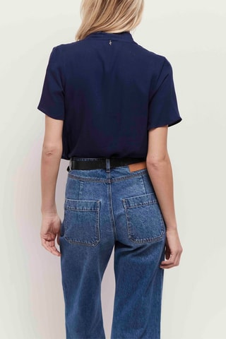 Blusa efeito ilusório - Azul-marinho - One Step