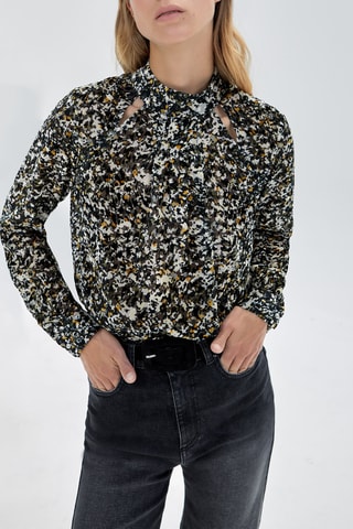 Blusa de seda - Preto - IKKS