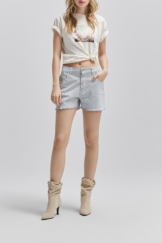 Calções de ganga - Branco - IKKS