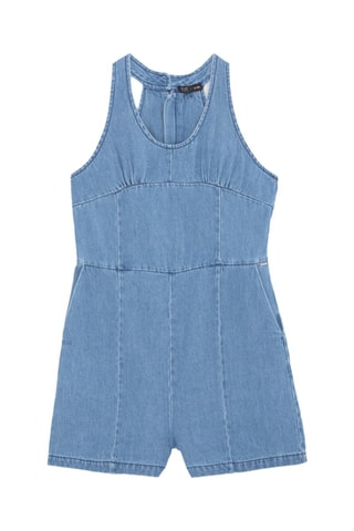 Combishort en jean - Bleu - IKKS