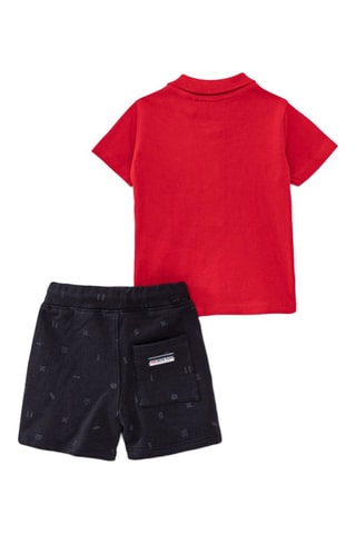 Polo e bermudas - Vermelho e azul - IKKS