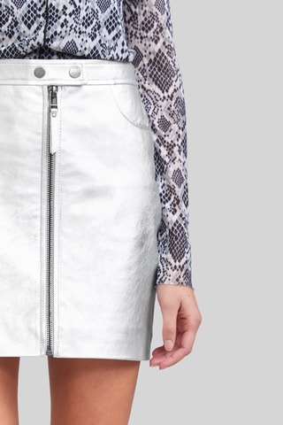 Saia direita em couro de carneiro - Prateado - IKKS