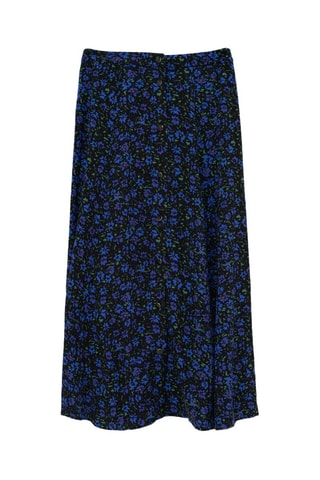 Saia midi - Preto e violeta