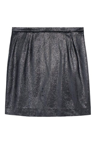 Saia midi em veludo - Prateado