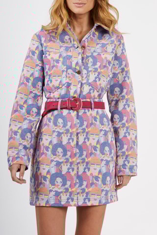 Saia direita - Azul e rosa - I.Code