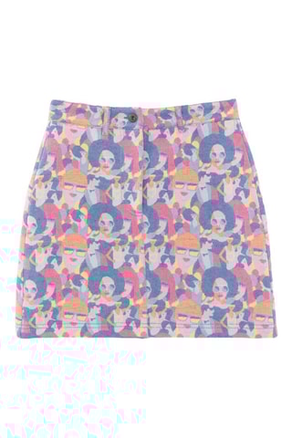 Saia direita - Azul e rosa - I.Code